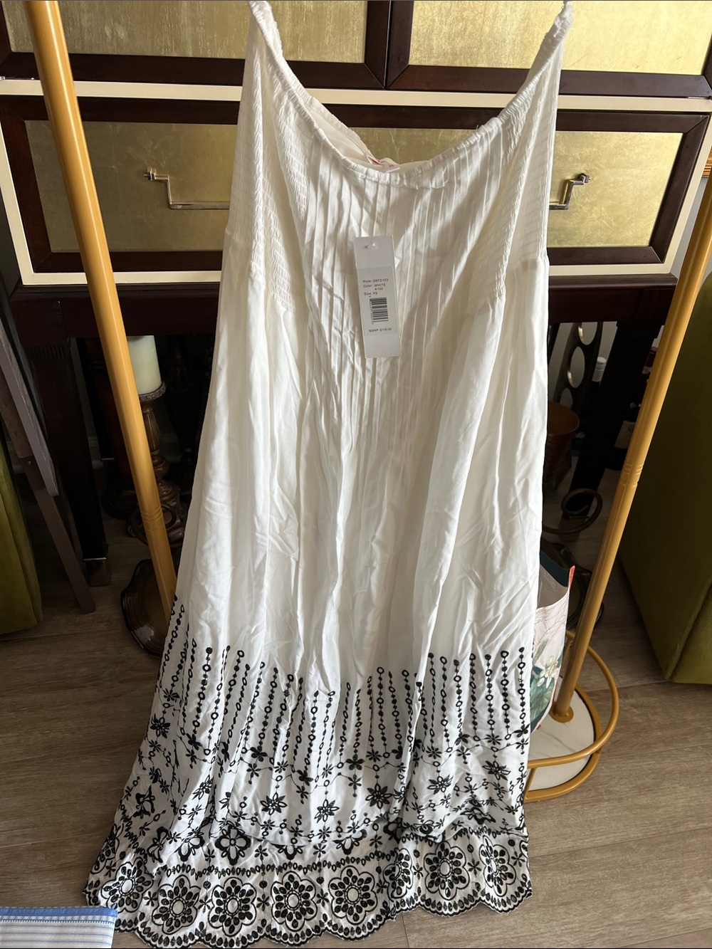 White Embroidered Maxi dress